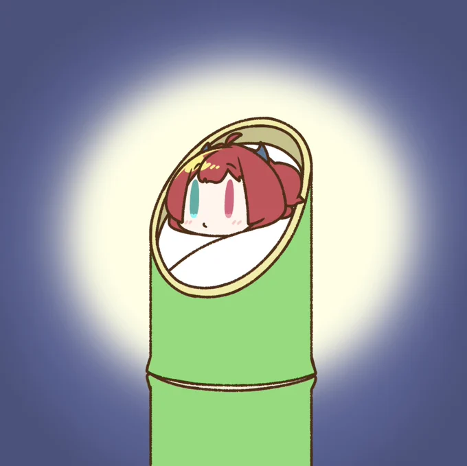 竹の中にはロアちゃんロアちゃんは最近どんな布団とかで寝てる?いつだったかではうどんを布団にしたやつの話をしたりしたけど竹の中や桃の中ですやすやするのも気持ちいいかもだよねロアちゃんだったら何ですやすやと寝たい?ロアちゃんが寝る時疲れよ吹き飛べ〜今日ご飯ラーメン #ロアート 