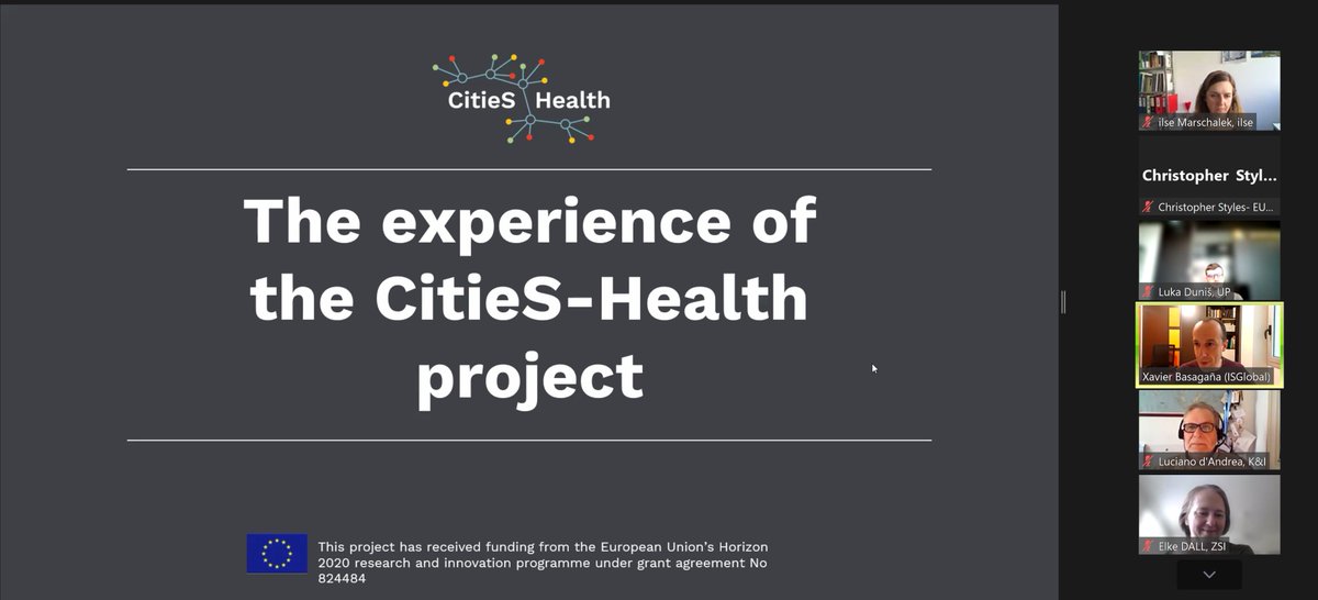 We are now hearing from Xavier Basagaña sharing their experience in #datacollection in the @CitieSHealthEU project 

#citizenscience