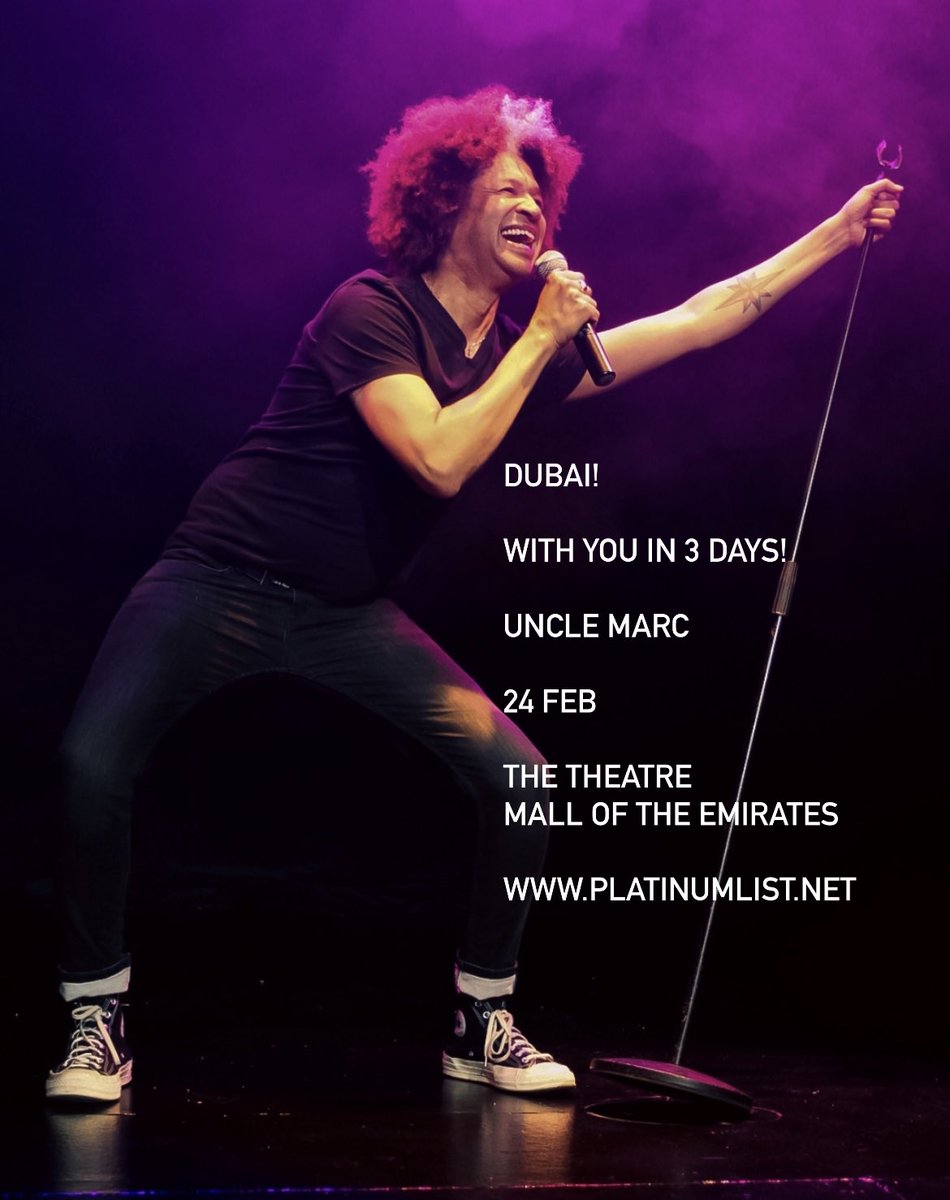 marclottering's tweet photo. DUBAI! Almost with you! Yes I'm flying economy but I have a window seat and emirates has electricity. So I'm lekke! See ya on Friday night! β€οΈ#unclemarc #dubai #malloftheemirates #www.Platinumlist.net
Pic: Claude Barnado https://t.co/ELzwN9lBpE