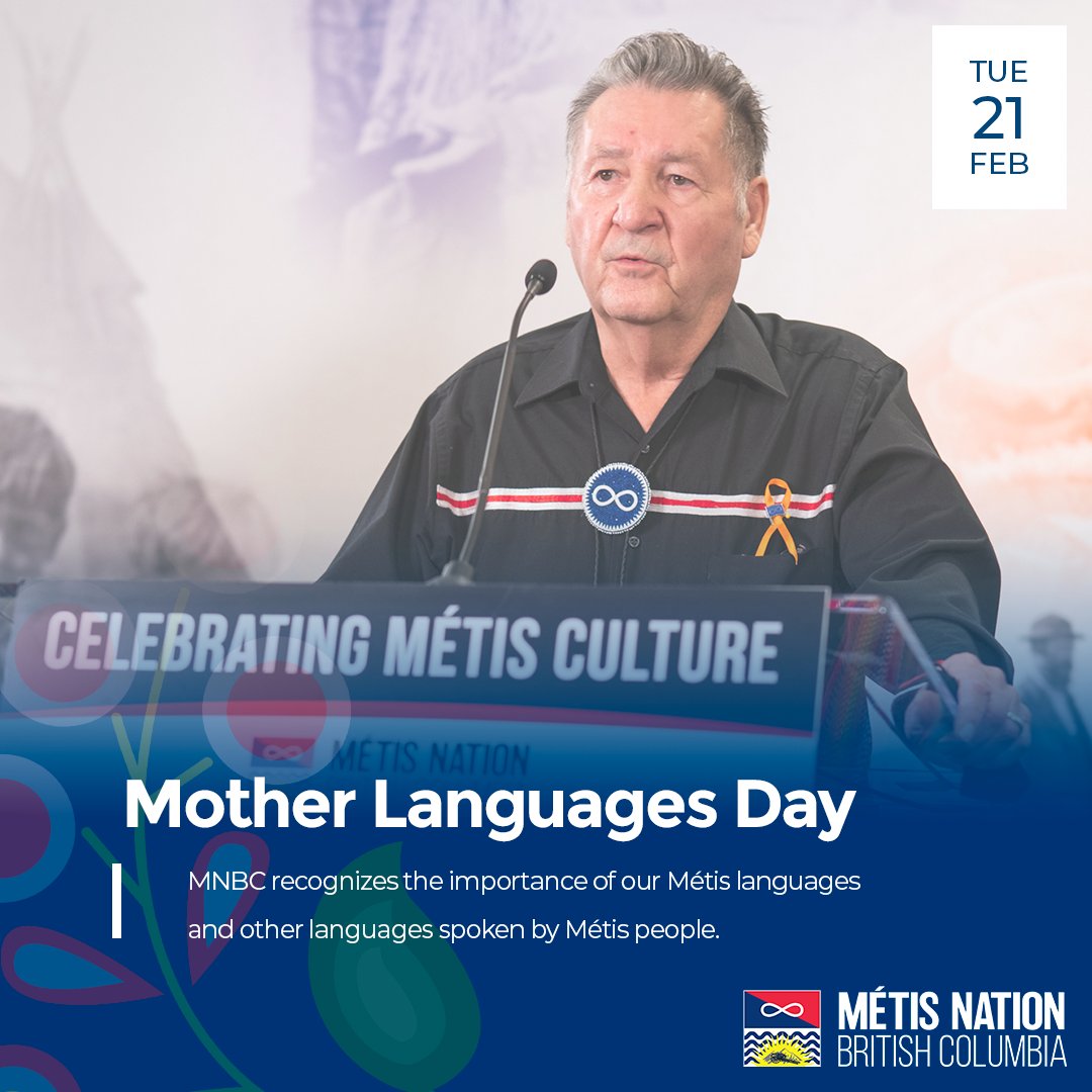 Métis Nation BC (@MetisNationBC) on Twitter photo 2023-02-21 14:02:59 February 21st marks International Mother Language Day, which celebrates linguistic diversity and the importance of connection to mother languages. #Métis #Indigenous #CulturalAwareness #Languages February 21st marks International Mother Language Day, which celebrates linguistic diversity and the importance of connection to mother languages. #Métis #Indigenous #CulturalAwareness #Languages