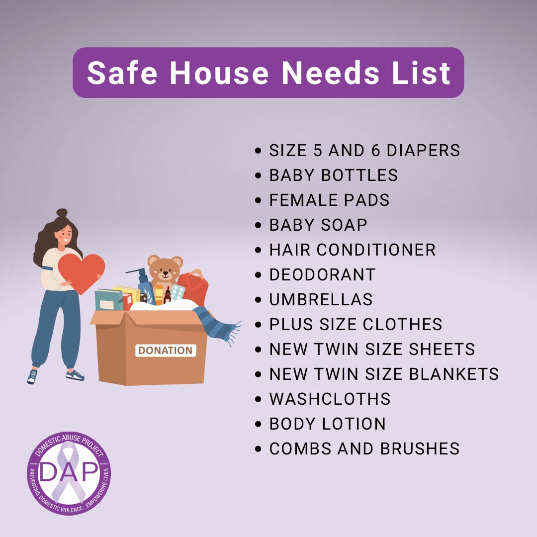 Domestic Abuse Project on Twitter "Hey, DAP Family! Our safe house