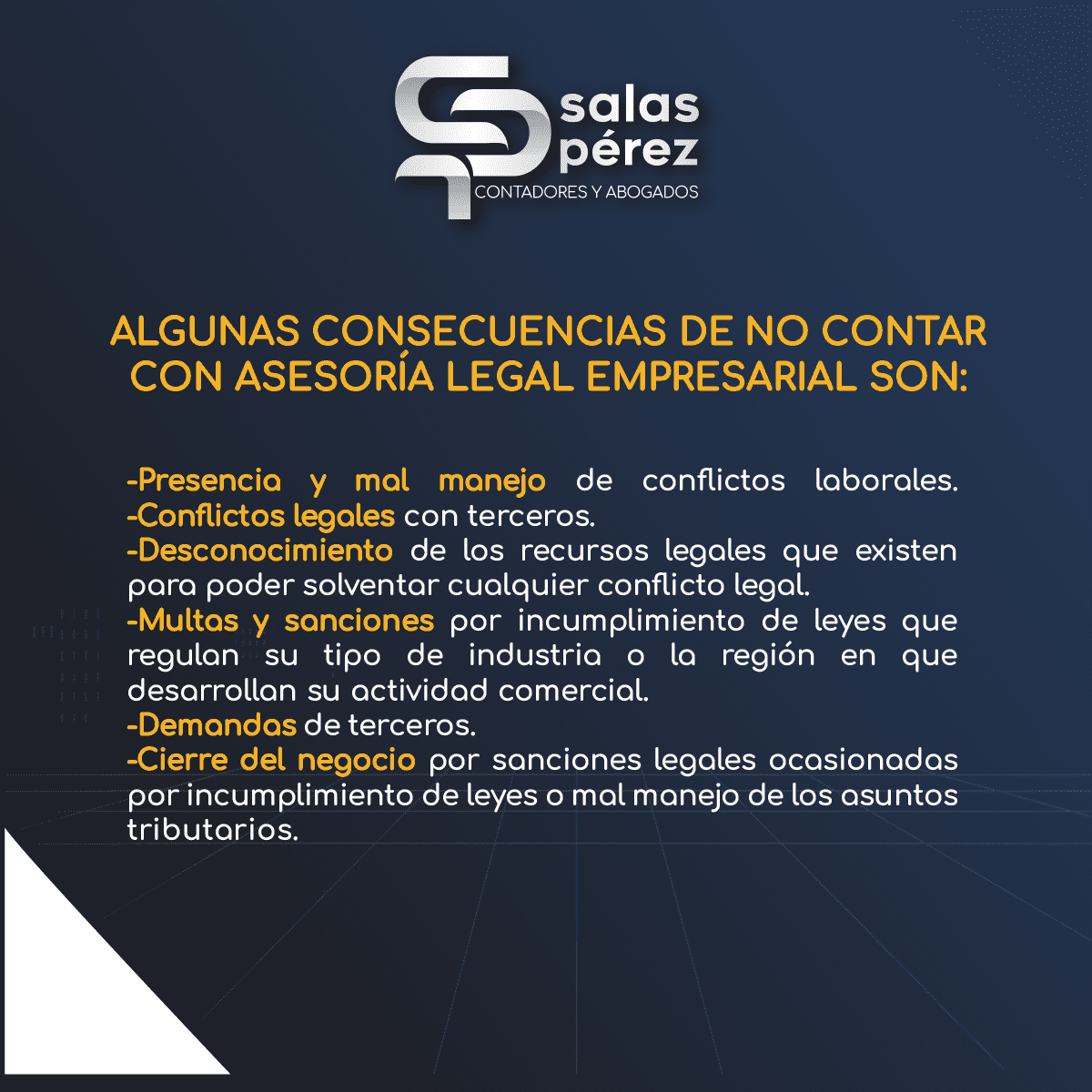SalasContadores's tweet photo. ¿ESTÁS BUSCANDO ASESORÍA LEGAL?  

Nuestro equipo de profesionistas en Salas Pérez tiene a tu disposición los mejores servicios en material legal y fiscal.

¡Siempre comprometidos con nuestros clientes! ✅📝 https://t.co/PxpLZJhw6q