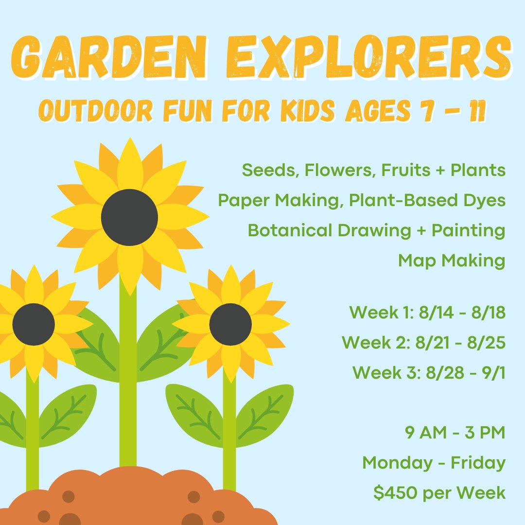 Our #GardenExplorers program returns in August! #Kids 7-11 will enjoy #nature based learning with hands-on #crafts and outdoor adventures in Washington Park.
🌻
Enroll your child today: theoldstonehouse.org/education/envi…
🌻
#SummerCamp #Camp #SummerFun
#Brooklyn #ParkSlope #Gowanus