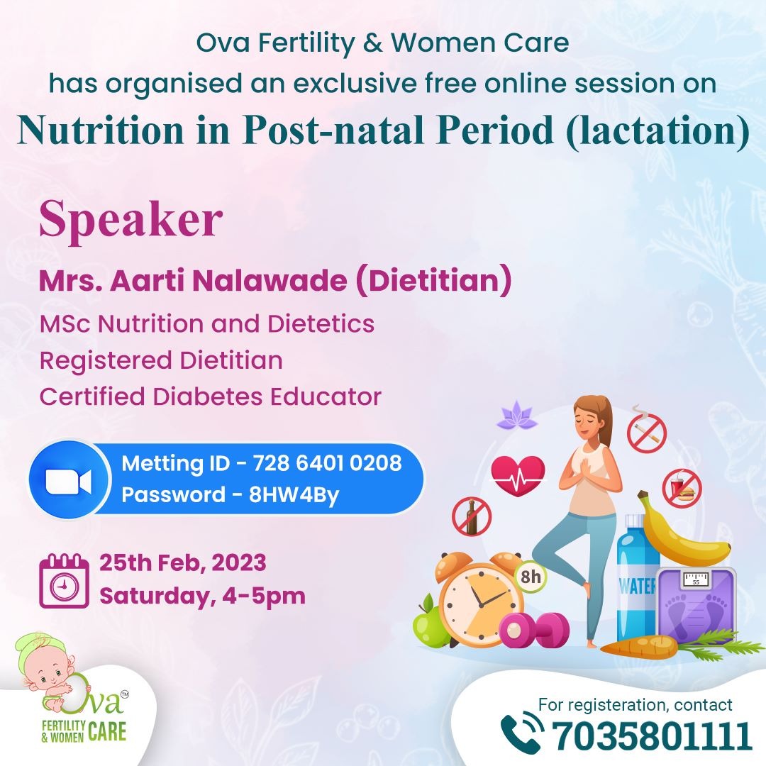 theovacare's tweet photo. Feeding Your Baby Right: Learn about Post-Natal Nutrition in our Exclusive Online Session by Ova Fertility &amp; Women Care: https://t.co/TFxP8O2Mx6

#OvaFertilityAndWomenCare #ovacare #breastfeeding #postnatal #postnatalhealth #postnatalperiod #lactation #lactationconsult https://t.co/LhpwAp4pL5