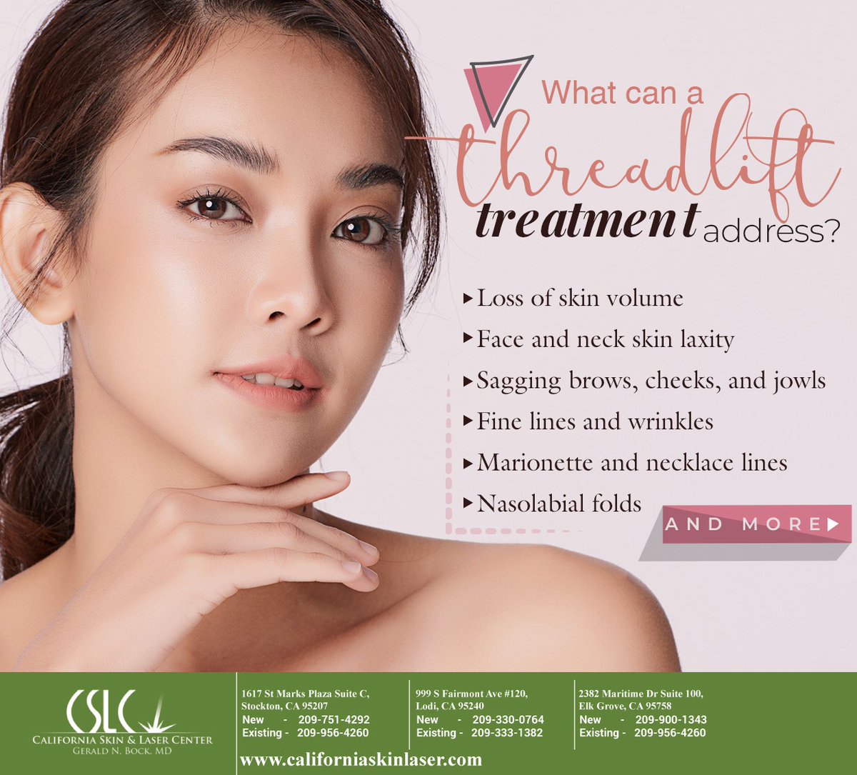 DrGeraldBock's tweet photo. A #threadlift is an excellent non-surgical anti-aging treatment for many patients. Learn how this treatment can lift structures and promote collagen production at https://t.co/jwXq3XWBFT #antiagingtreatment #lodi #CA #californiaskinlaser #elkgrove https://t.co/8qK2eAIHA8