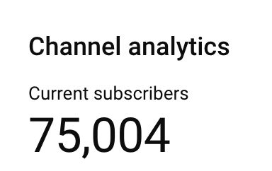 75K....25k to go. Thank you all for the support.