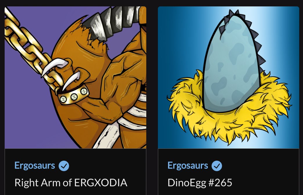ergosaurs's tweet photo. 🦖"SEEMS RARE"🥚

We're doing an #Ergo #NFT giveaway of 1 ERGXODIA piece and 1 DinoEgg! 

Turquoise is the rarest shade with 18% of DinoEggs having it. Only 20 RA of ERGXODIAs minted. Many burned following the ERGXODIA event

Steps:
1. Like
2. Retweet
3. Follow us :)

That's it! https://t.co/159V1JHOV0