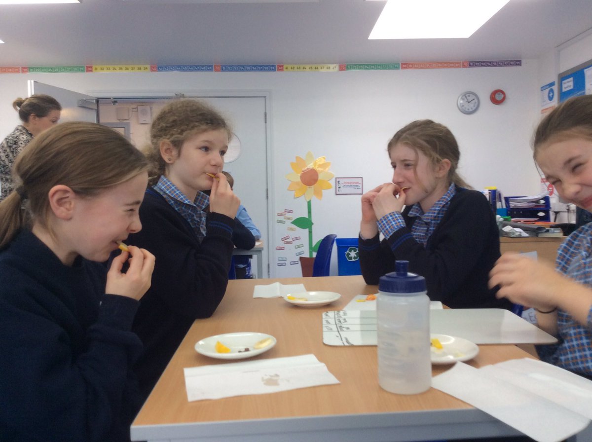 StMargs_Year6's tweet photo. Year 6 @StMargaretsPrep have been tasting foods to identify whether they are acids or alkalis. Some of the foods were more enjoyable than others! #StMargsScience https://t.co/0twjZ1IgSP