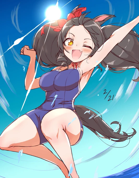 #30日マーベラスチャレンジ#マーベラスサンデー#ウマ娘24日目 ジャンピングマベちん季節感どうなっとるんや 