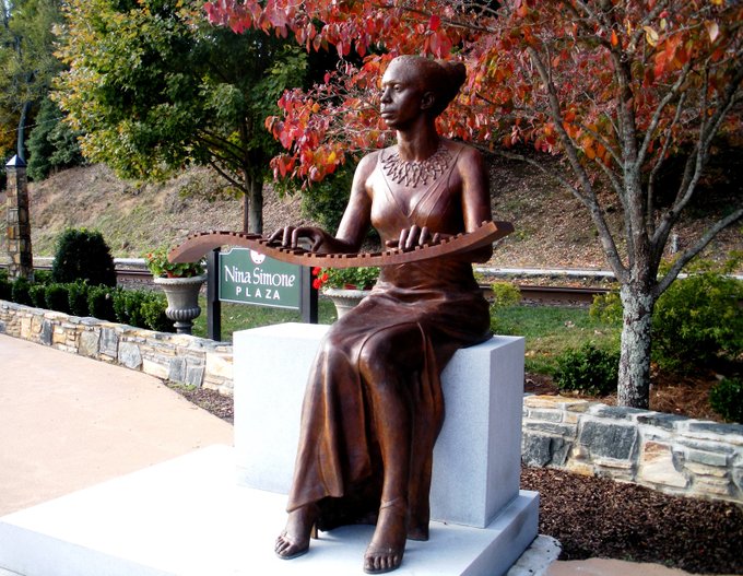 February 21st 2010, On what would have been her 77th birthday, a sculpture of Nina Simone is dedicated in her hometown of Tyron, North Carolina in what is renamed "Nina Simone Plaza."