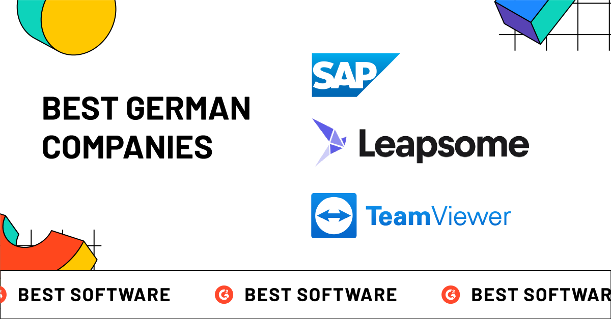 Did you know that this year <a href="/SAP/">SAP</a>, <a href="/leapsome/">Leapsome</a>, &amp; <a href="/TeamViewer/">TeamViewer</a> are the top best German software companies 🇩🇪 of 2023? 

Congrats to the full list of honorees🏆🍻! Check them out here: g2.co/3RY3frj #BestSoftware2023