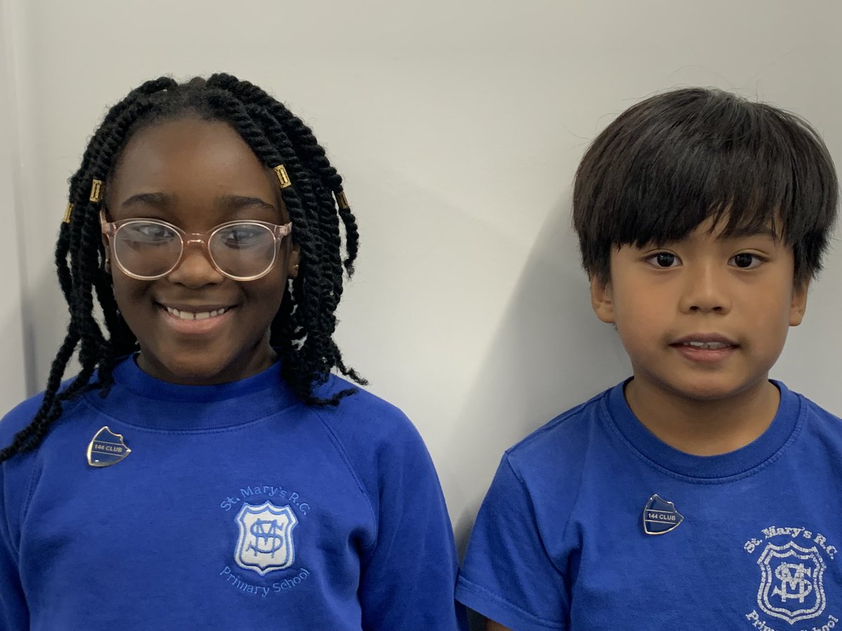 StMarys_SW8's tweet photo. Two new proud year 3 members of the #144club https://t.co/FbnFIHboBI