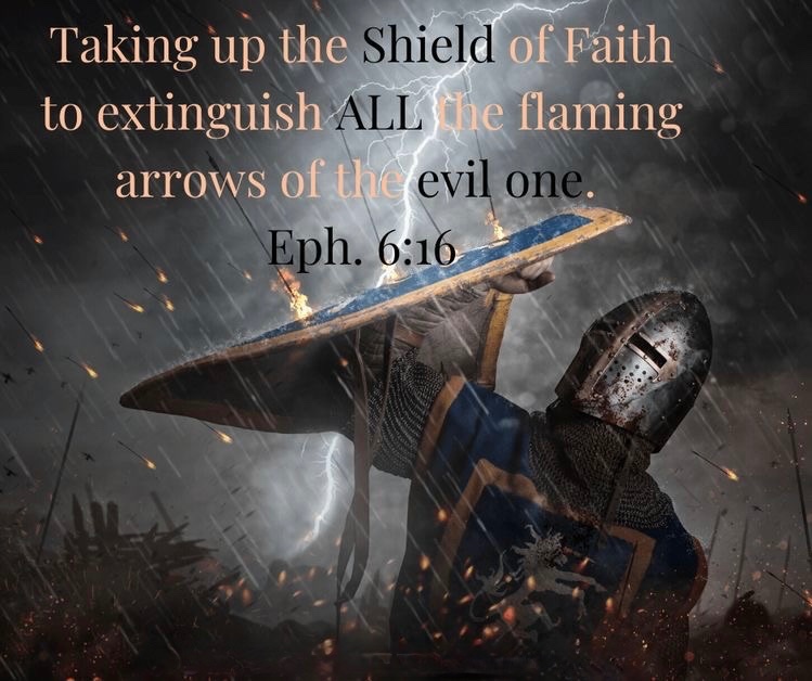 Good Morning, Put on the full armor of God, so that you can take your stand against the devil’s schemes, so that when the day of evil comes, you may be able to stand your ground, and after you have done everything to stand. Stand firm then with the belt of truth... In addition…