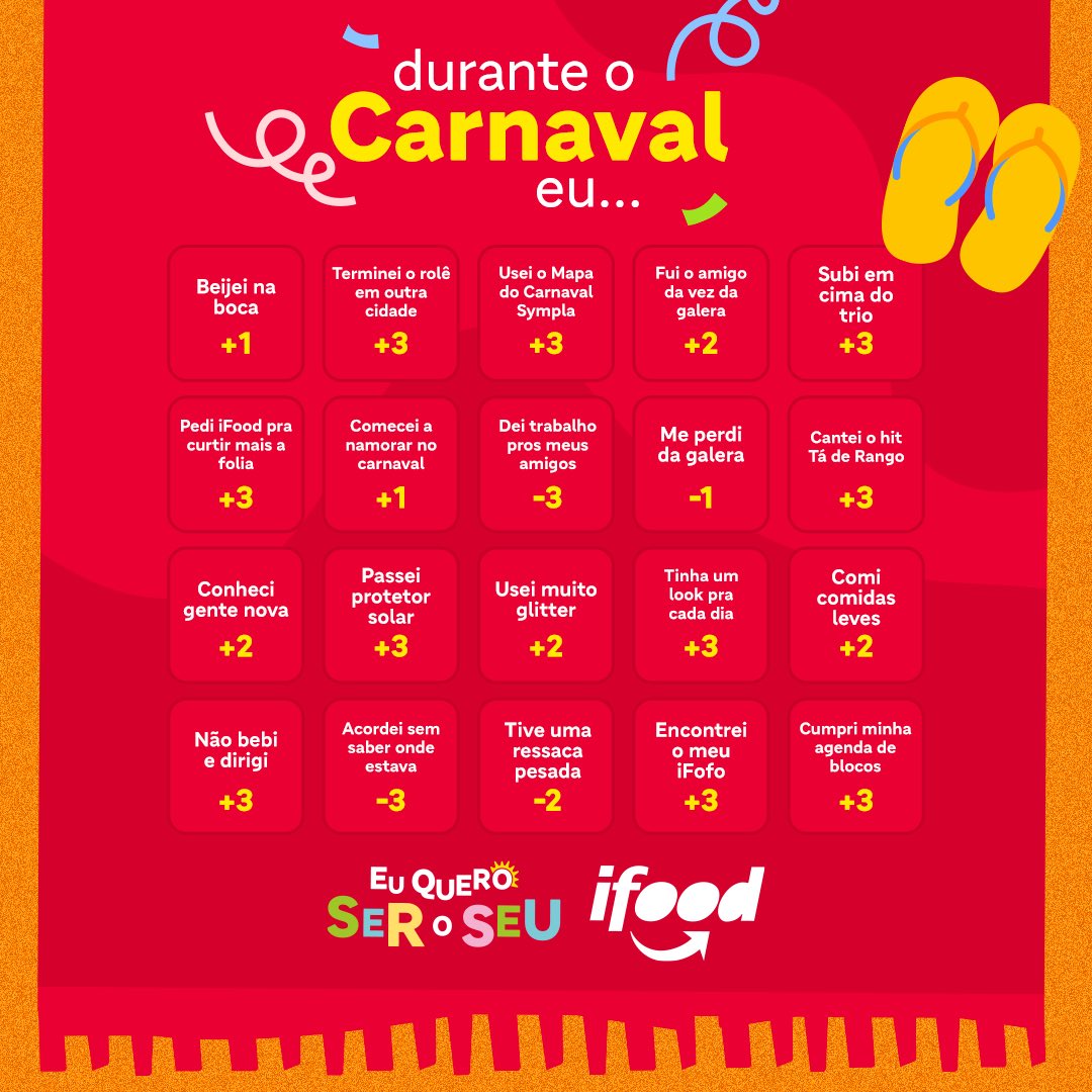iFood on Twitter "E aí, quantos pontos você fez nesse carnaval