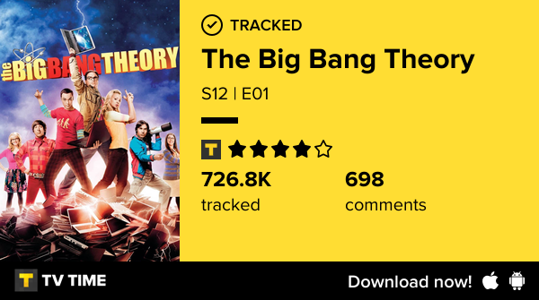 PriLimaPE's tweet photo. I've just watched episode S12 | E01 of The Big Bang Theory! https://t.co/luCvi16kzT #tvtime https://t.co/8tmeKCxkUg
