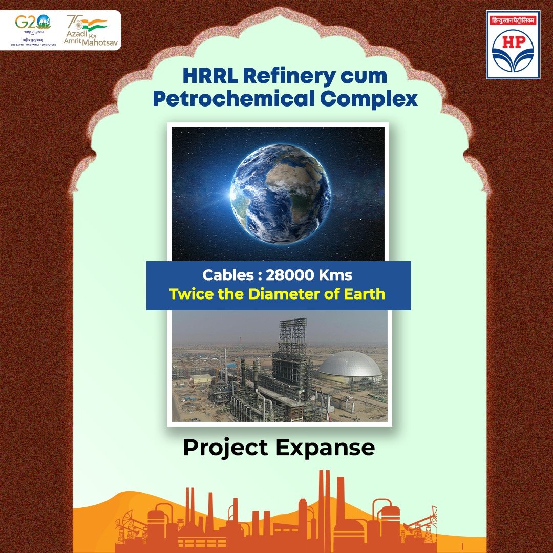 A miracle in making, 9 MMTPA HRRL Refinery cum Petrochemical Complex has Earth filling of ~150 Lakh m3, that's more than 6 times volume of Great Pyramid of Giza!
The Project has 85%+ #MakeInIndia components &amp; is generating employment &amp; prosperity in the region
#AatmaNirbharBharat