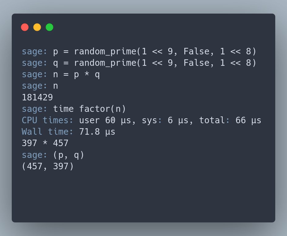 cronokirby's tweet image. I think I've found a novel method to break the RSA cryptosystem.
Here it is destroyeing RSA-16