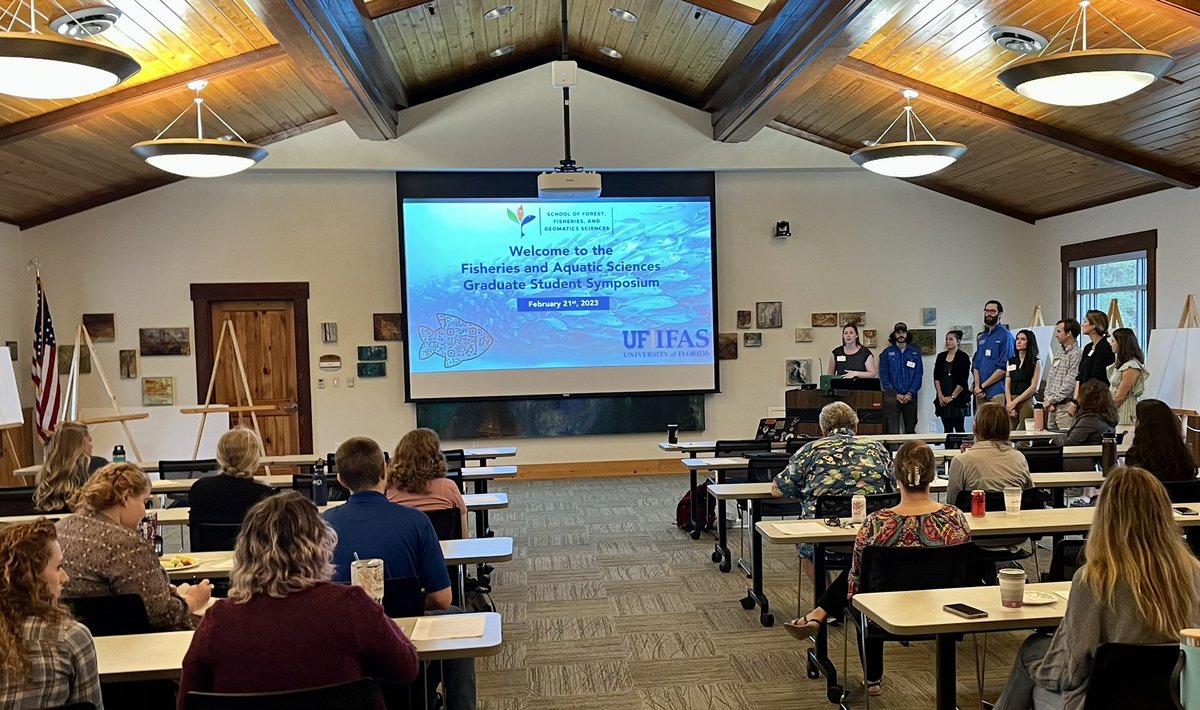 Kai Lorenzen (@fisheriesprof) on Twitter photo Start of an exciting day at the <a href="/SFFGS_UF/">UF School Forest, Fisheries, & Geomatics Sciences</a> Fisheries and Aquatic Sciences Graduate Student Symposium Start of an exciting day at the <a href="/SFFGS_UF/">UF School Forest, Fisheries, & Geomatics Sciences</a> Fisheries and Aquatic Sciences Graduate Student Symposium