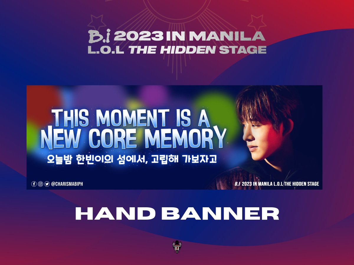 CharismaBIph's tweet photo. B.I 2023 IN MANILA
L.O.L THE HIDDEN STAGE
HAND BANNER

On March 5, let's isolate ourselves in Hanbin's Island as we unlock a new core memory. 🟡

Buy your tickets now: https://t.co/CrjeY406Vc

Donate: https://t.co/QfYNM96Fs1

#THEHIDDENSTAGE #BIinManila #HANBIN #비아이 https://t.co/Hwt90KVN40
