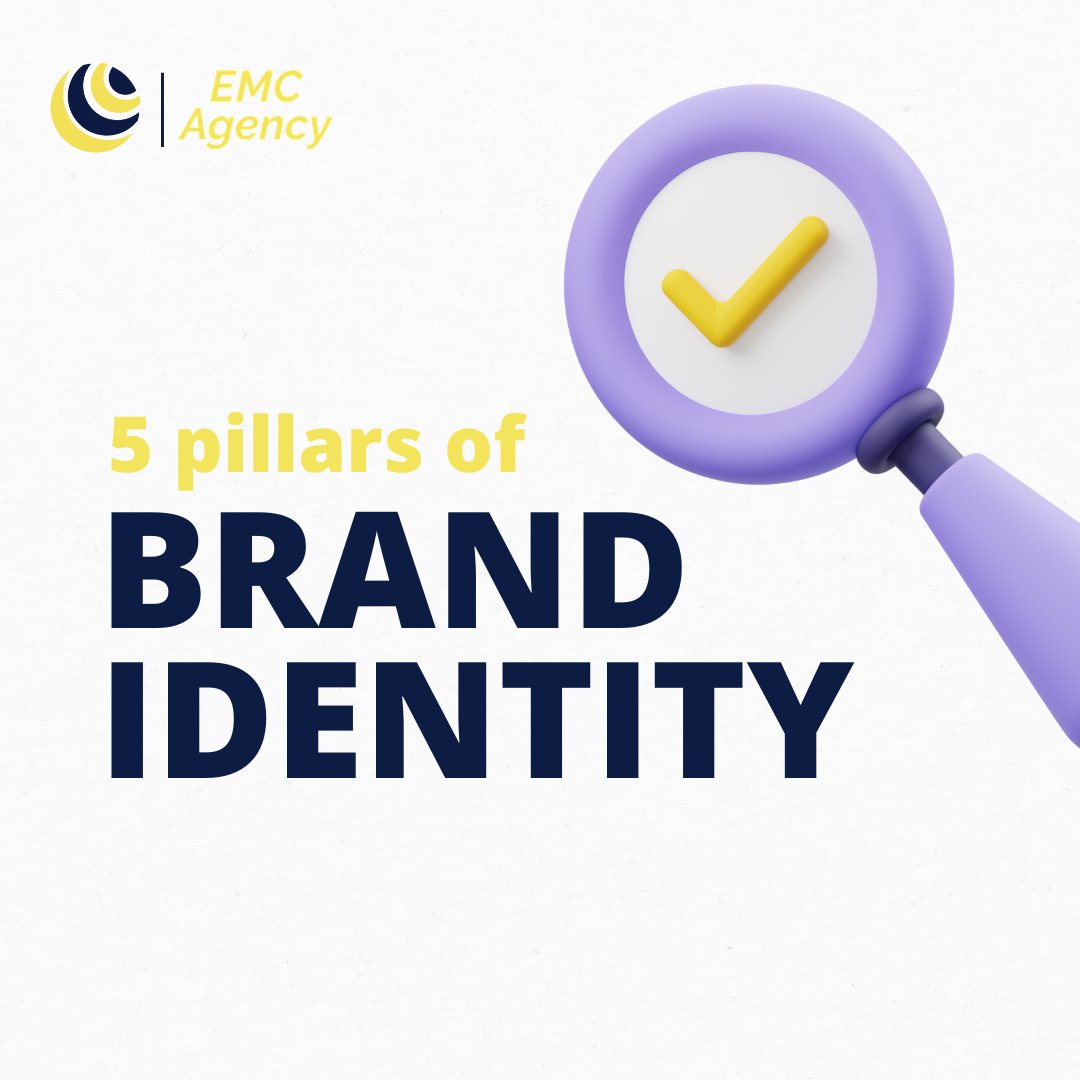 🤔Have you defined your brand identity? If not, you are in danger of your customers defining it for you. 
Here are the 5 Pillars of brand identity to ask yourself when formulating this business-defining message:
1. Purpose 2. Perception 3. Identity 4. Values 5. Brand Experience