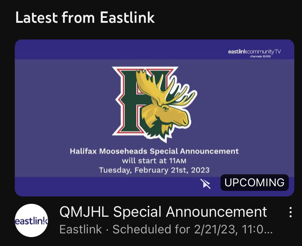 Today’s historic announcement can be viewed live on Eastlink Community TV and on the Eastlink YouTube channel.

youtube.com/live/dEphoqDKa… #GoMooseGo