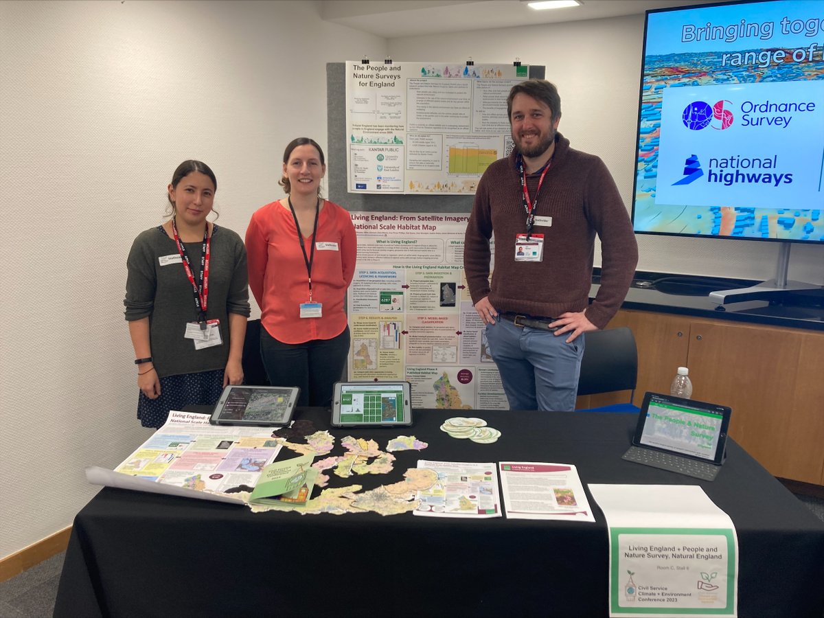 Our team from The People & Nature Surveys for England at the @_CSEN conference 2023, demonstrating how we collect data to monitor levels of engagement with the natural environment. #peopleandnature #data #analysis #science #CSEN2023