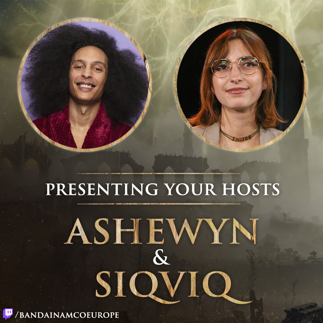 🎙️With only a couple of days left to our Nordic ELDEN RING anniversary event, please welcome our hosts, <a href="/Ashewyn/">Ashe 🍉❤️</a> and <a href="/VictorLinner/">Victor Linnér</a>! 
 
📽️ Watch the stream on Feb. 25, 16:00 CET over at twitch.tv/bandainamcoeur…

✅ We will post a full schedule of the stream later this week.