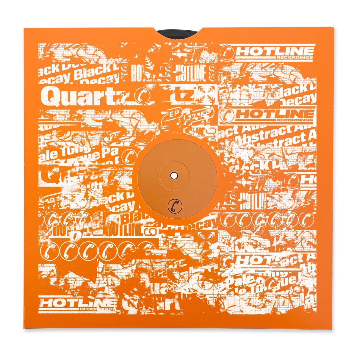 A fresh disc on Hotline las landed -
Quartz at the controls with three versatile DnB/junglist excursions at various speeds.

Mastered and cut by Lewis at Startdelta, and served in screenprinted sleeve art by Studio Tape-Echo.

Now shipping!

RWDFWD.COM