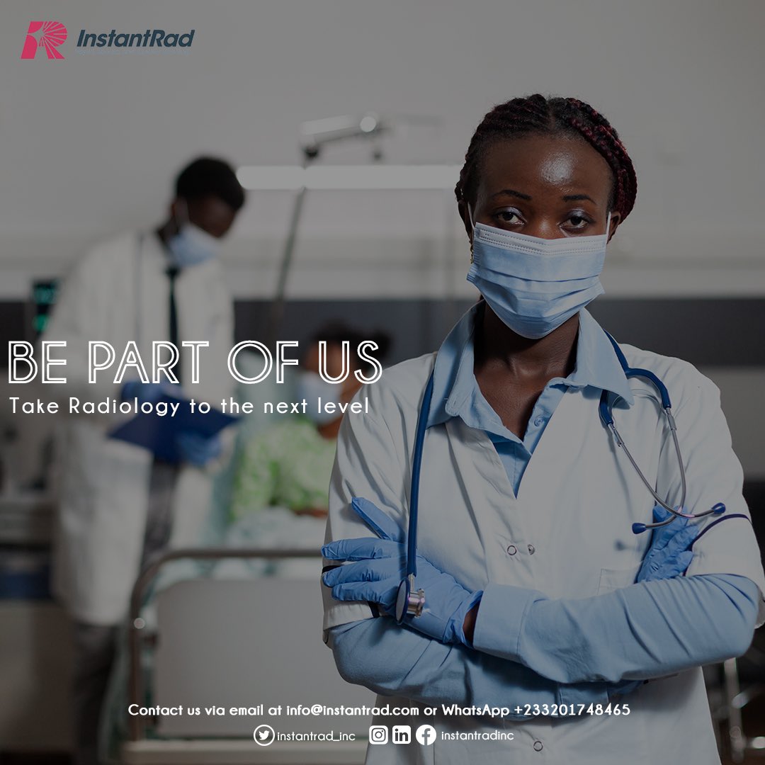 instantrad_inc's tweet photo. Don’t be left out! Be a part of the team that takes radiology to the next level. You can reach us via email at info@instantrad.com or WhatsApp +233201748465 to get connected now!
#Radiologist
#GetConnected
#Teleradiology
#InstantRad https://t.co/OZPohcEGxB