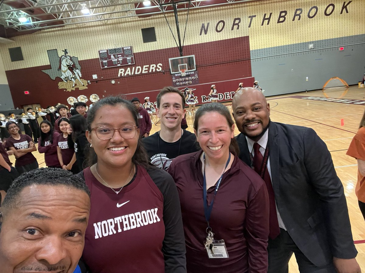 NateGriffFOX26's tweet photo. #MakingtheGrade live @FOX26Houston this morning featured @northbrookhigh very own Dalia Nambo, Captain of the Raider Tennis team. Dalia sports 5.6 GPA on a 5.0 scale. Will attend @TAMU. Thank you for allowing us to join you! https://t.co/geqHAy2ABO