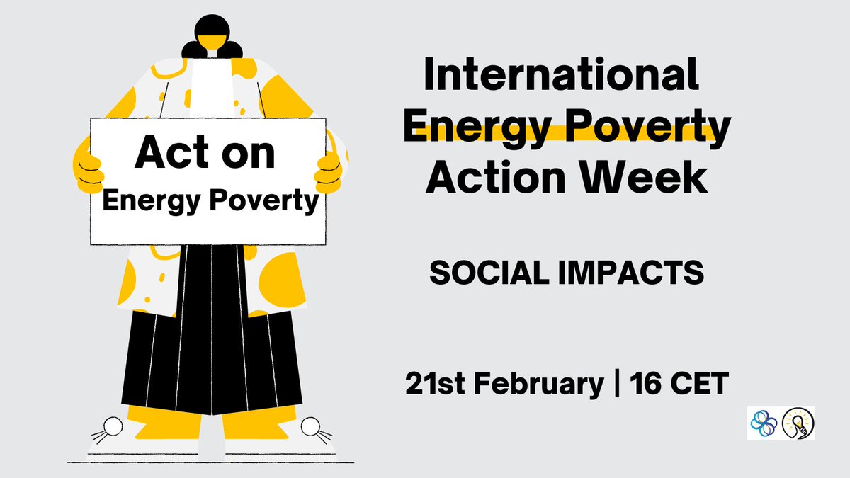 On Day 2 - SOCIAL DAY - at #IEPAW2023, we #ActOnEnergyPoverty by highlighting the intersections between different social factors, such as #gender,  #disability &amp; #EnergyPoverty,  and discuss how to tackle these issues.

Join us in just 30 mins: eventbrite.com/e/internationa…