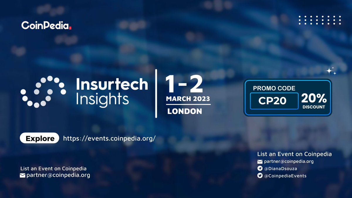 New event alert!📢

EUROPE'S LARGEST INSURTECH CONFERENCE is upcoming in the first week of March 😍

Improve your knowledge of challenging and strategic issues relevant to any organization

Register for the event using CP20 to get a 20% instant discount🎟️bit.ly/3EsJ9ju