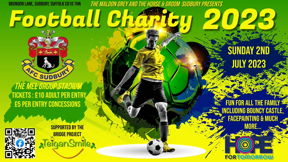 Working hard to organise more players for this year's charity game down @AFCSudbury so far the likes of @ellis_platten and @markking147 already signed up. Plenty more to come in the coming weeks ⚽️😊