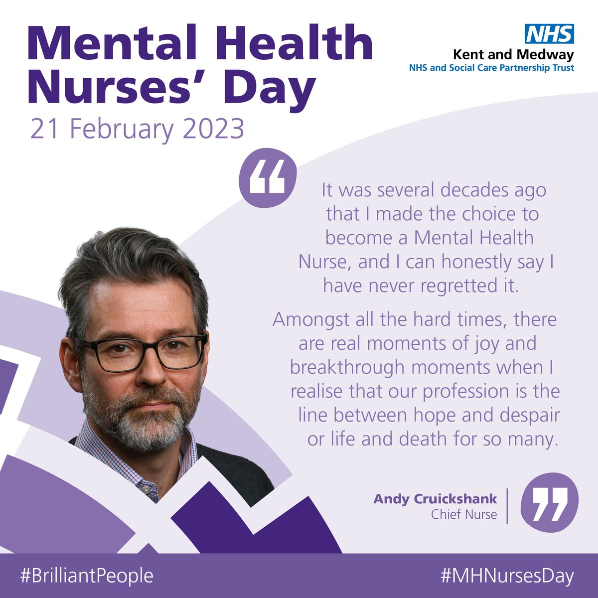 Our nurses are integral in helping KMPT provide brilliant mental health services. Today is #MentalHealthNursesDay and we want to thank our registered mental health nurses for their outstanding service to #KMPT and the #NHS. Wishing you a very happy Mental Health Nurses’ Day!