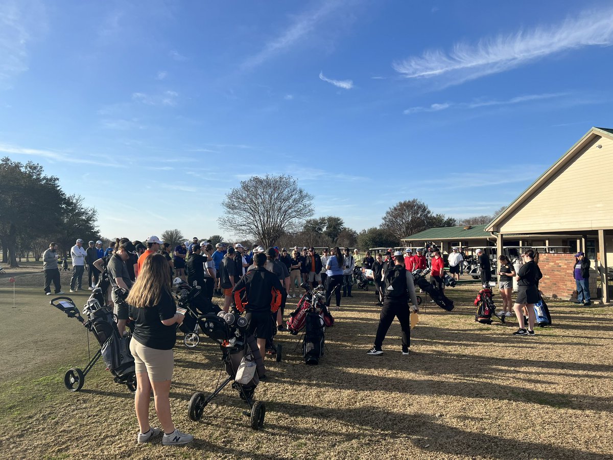 Getting ready to tee off at our Rains Invitational Golf Tournament at Lake Fork! ⛳️