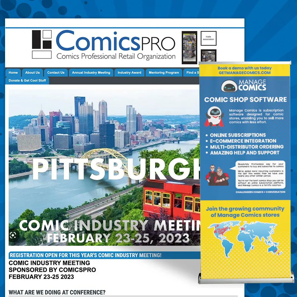managecomics's tweet image. Who else is coming to ComicsPRO? Let's have some fun and check out Manage Comics in all its glory. We'll be sharing photos all week with the hashtags - #ComicsPRO #ManageComics