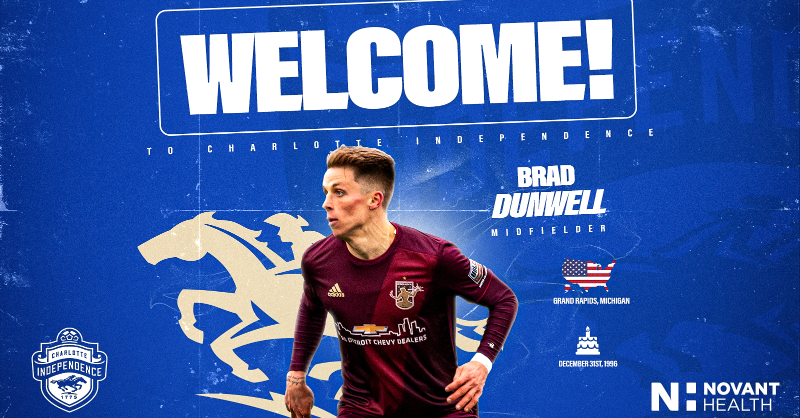 Independence's tweet photo. A @WakeMSoccer ACC Champ returns to North Carolina! 🔥 

#WeAreCLT