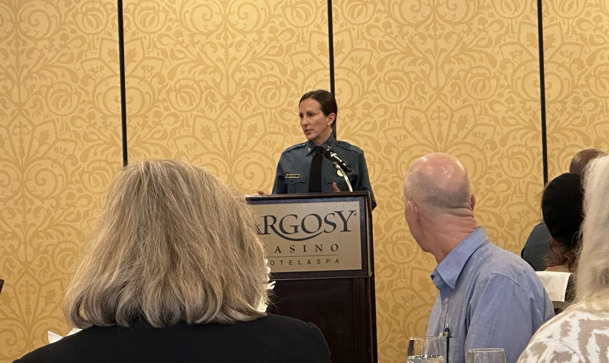 NHCAKC's tweet photo. Out in the Community: CEO Karen Dolt is attending a @northlandchamber event featuring new KCMO police chief Stacey Graves. #nhcakc https://t.co/pvCAAbIAWz