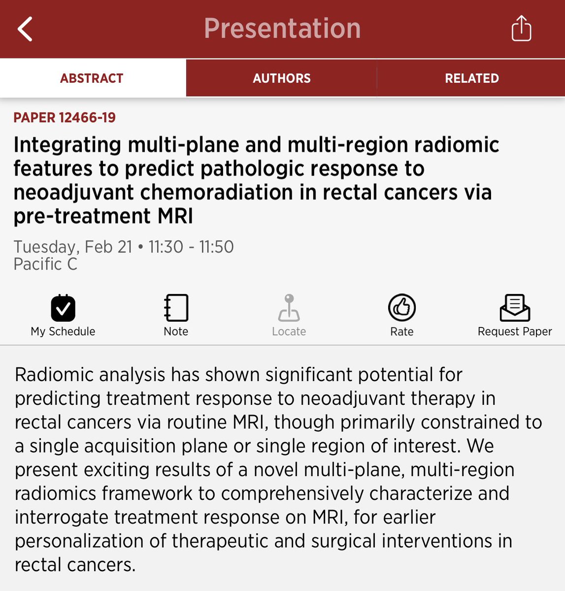 satishev's tweet photo. Getting ready to present our work at #SPIEMedicalImaging on multi-plane #radiomic features for treatment response on #rectalcancer, on behalf of #rockstar co-first author #INVentLab students Thomas DeSilvio and Leo Bao together with @BeachwoodBison high-schooler Dhruv Seth https://t.co/7zAQhd3eI4