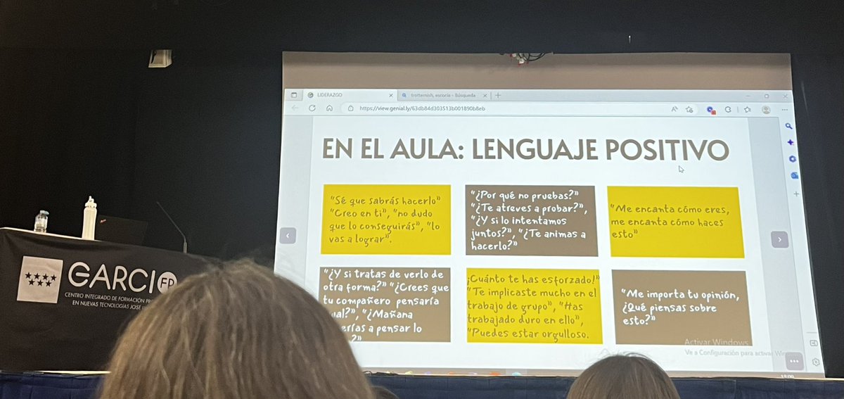 ¡Qué importante el lenguaje positivo en nuestro día a día! “Sé que sabrás hacerlo” “confío en ti” “me encanta cómo haces esto” y más si trabajas con niños!! Grande <a href="/MariaCadelValle/">María Castro Sánchez</a> ¡GRACIAS! #formacion #capacitacionintegraldocente #educacion #profesorado