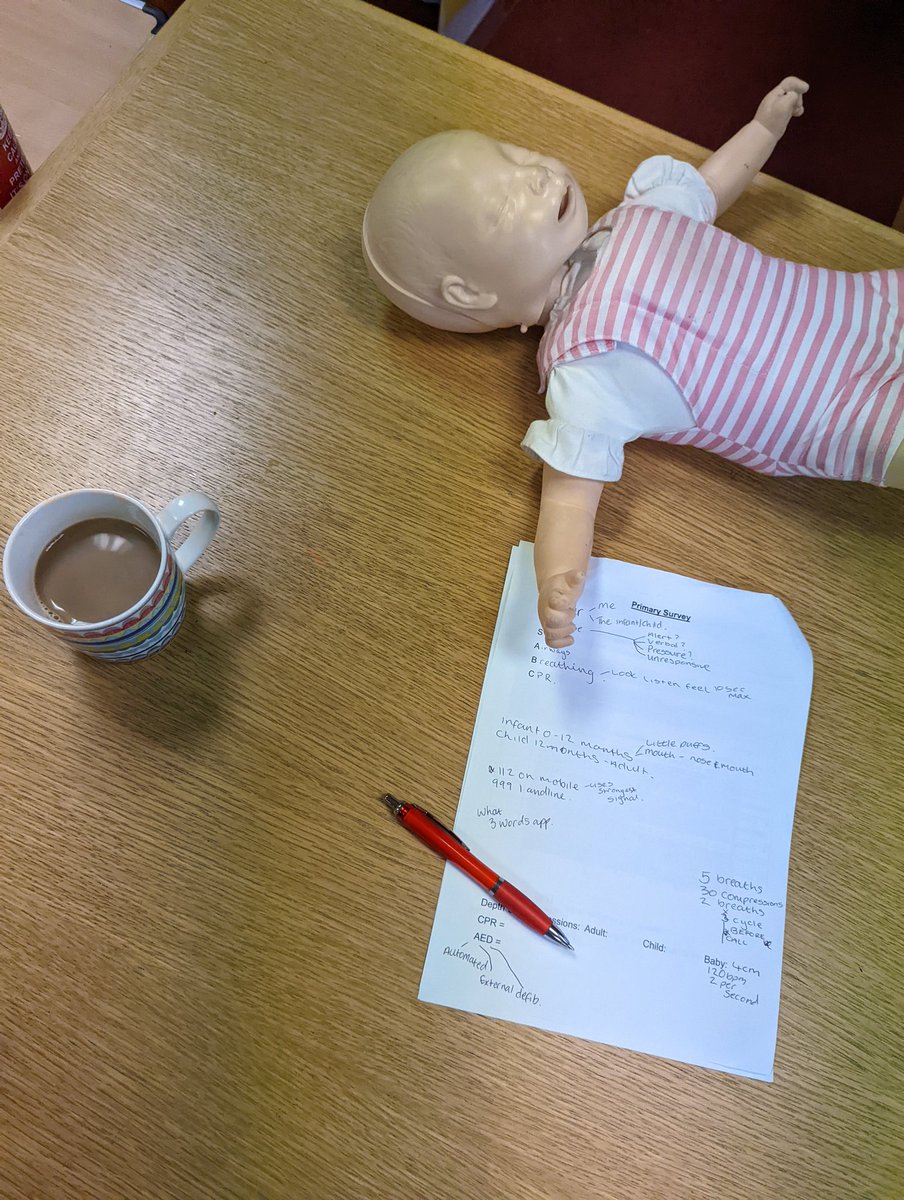 saljjones's tweet photo. I attended paediatric first aid training today with some friends from uni. Brilliant course via @LALPartnerships put on in the local library who provided the coffee and warm welcome. Superb community partnership ⚕️🏥 https://t.co/NGacyxMPkH