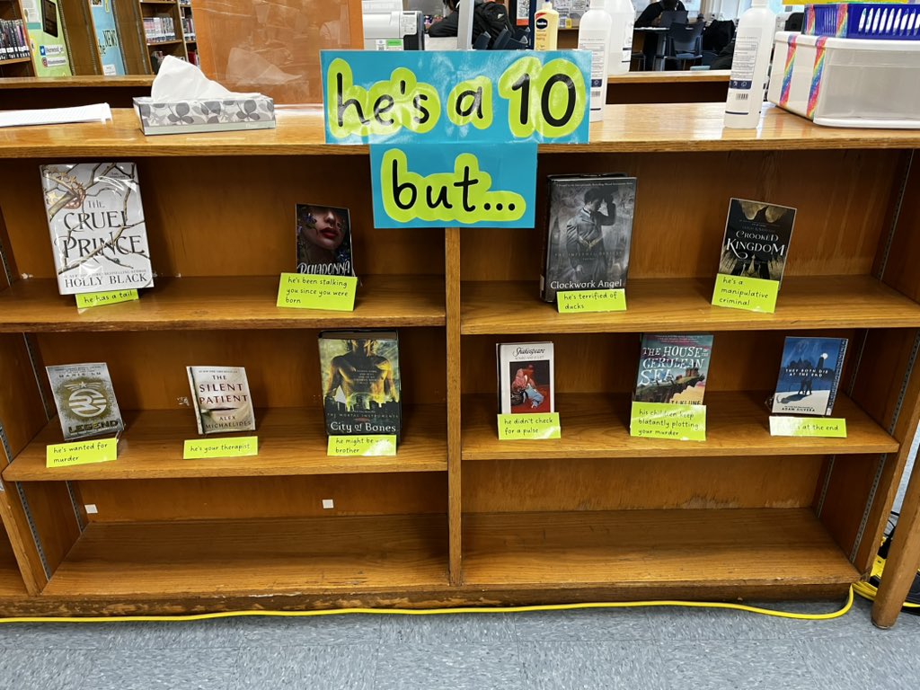 bluebirdlibrary's tweet image. new display energy at the #bluebirdlibrary so come and see what we’ve for for you - some awesome new books and some classic favorites! thanks to my #bcpslms @BCPSLMP @BCPS_LMPET colleagues for the inspo!