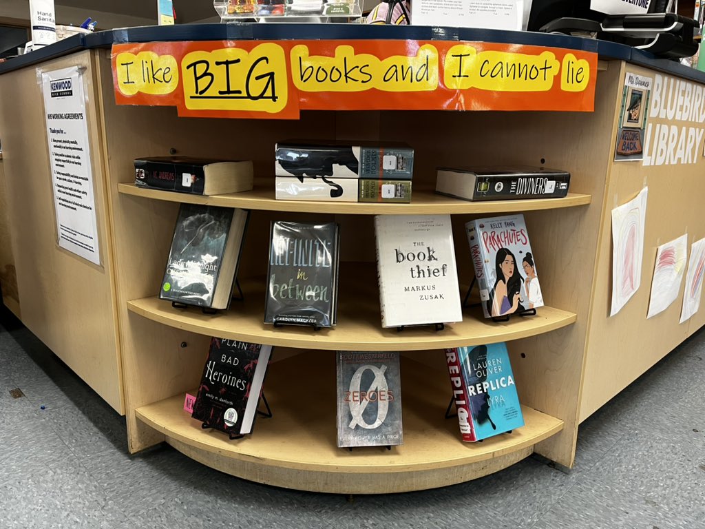 bluebirdlibrary's tweet image. new display energy at the #bluebirdlibrary so come and see what we’ve for for you - some awesome new books and some classic favorites! thanks to my #bcpslms @BCPSLMP @BCPS_LMPET colleagues for the inspo!