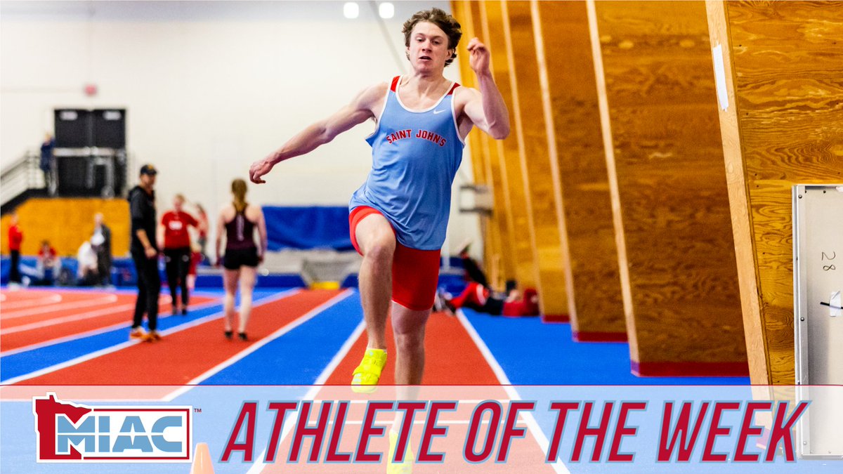 Congratulations to Saint John's sophomore Zach Schaffer, who was named the MIAC Men's Field Athlete of the Week today!

RELEASE: gojohnnies.com/news/2023/2/21…

#GoJohnnies #d3tf