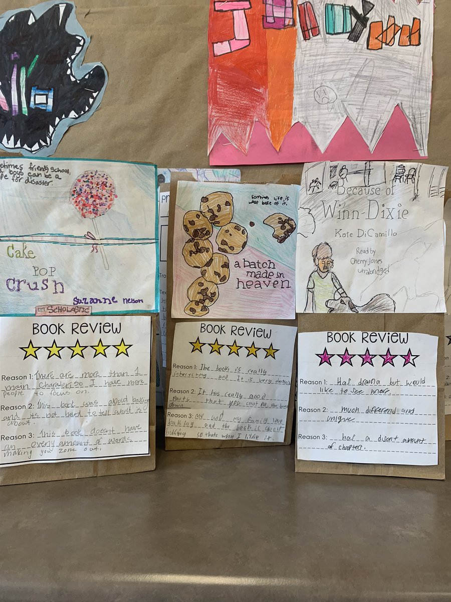 msamaral_a's tweet photo. Look how great these Book in a Bag, Book Reports reports turned out! Excellent job, Grade 5’s! 👏🏻@StJoesActon https://t.co/W4zJM9F36F