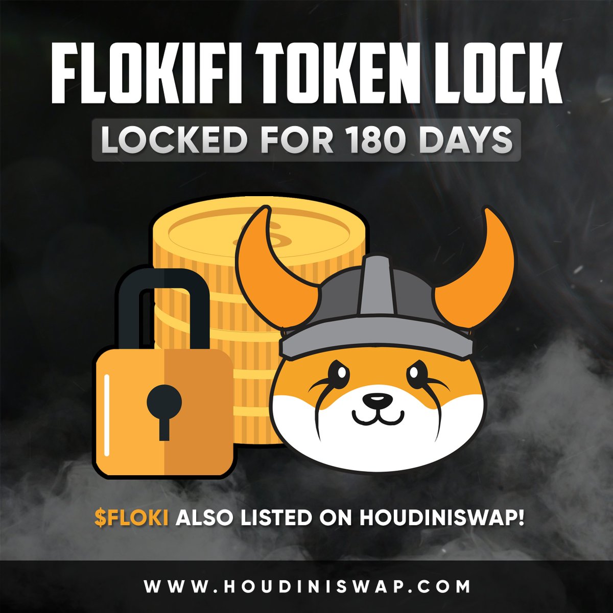 Houdini Swap has locked $2 MILLION+ worth of their $POOF tokens and LP with  FlokiFi Locker for 6 months. This shows strong trust in the #Floki brand  and the #FlokiFi Locker crypto
