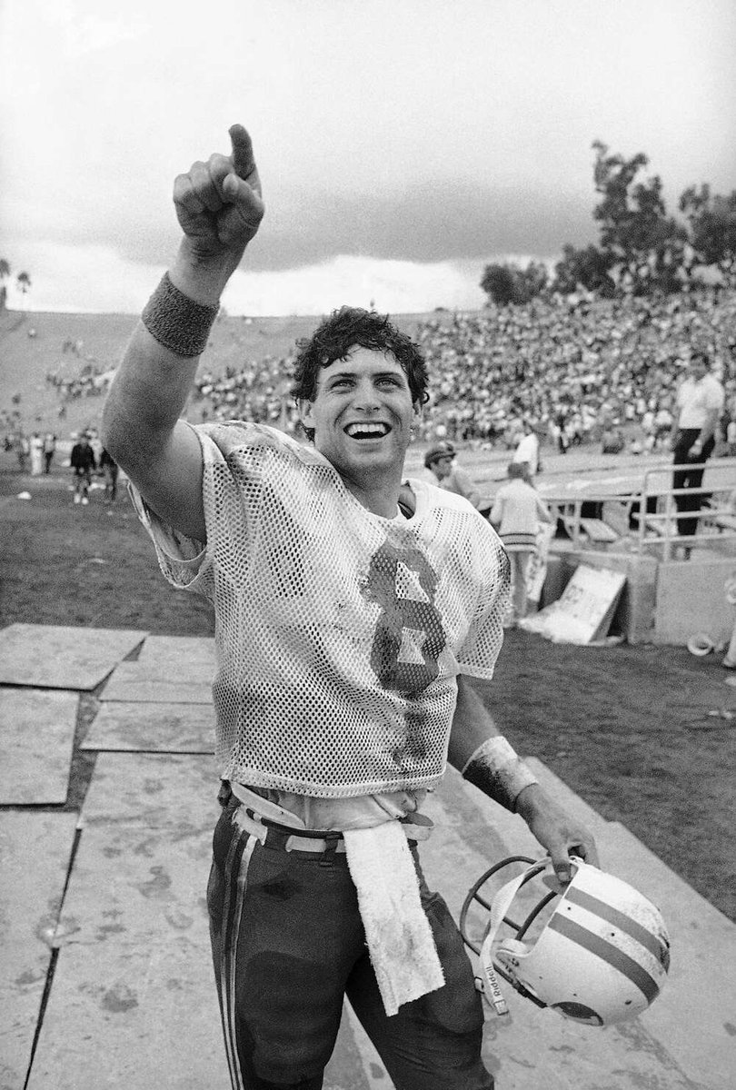 8th string as a freshman. OC wouldn’t coach a lefty. Was moved to defense that winter. Then we got a new OC. I was backing up Jim McMahon by April. And the rest is history. If it’s your dream, and you’re willing to put the work in, never give up on it. (Pic: 1983 Rose Bowl)