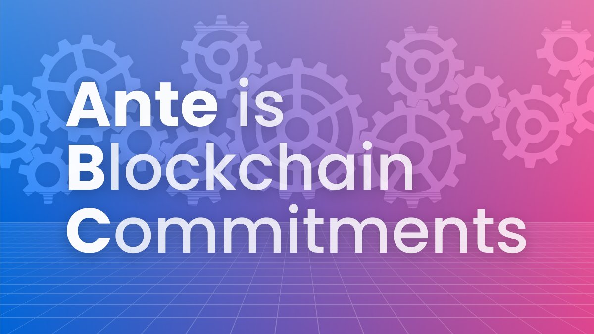 AnteOrg's tweet photo. 1/ Got commitment issues?

Remember ABC: Ante = Blockchain Commitments! 🧵 https://t.co/0ILlKkloUN