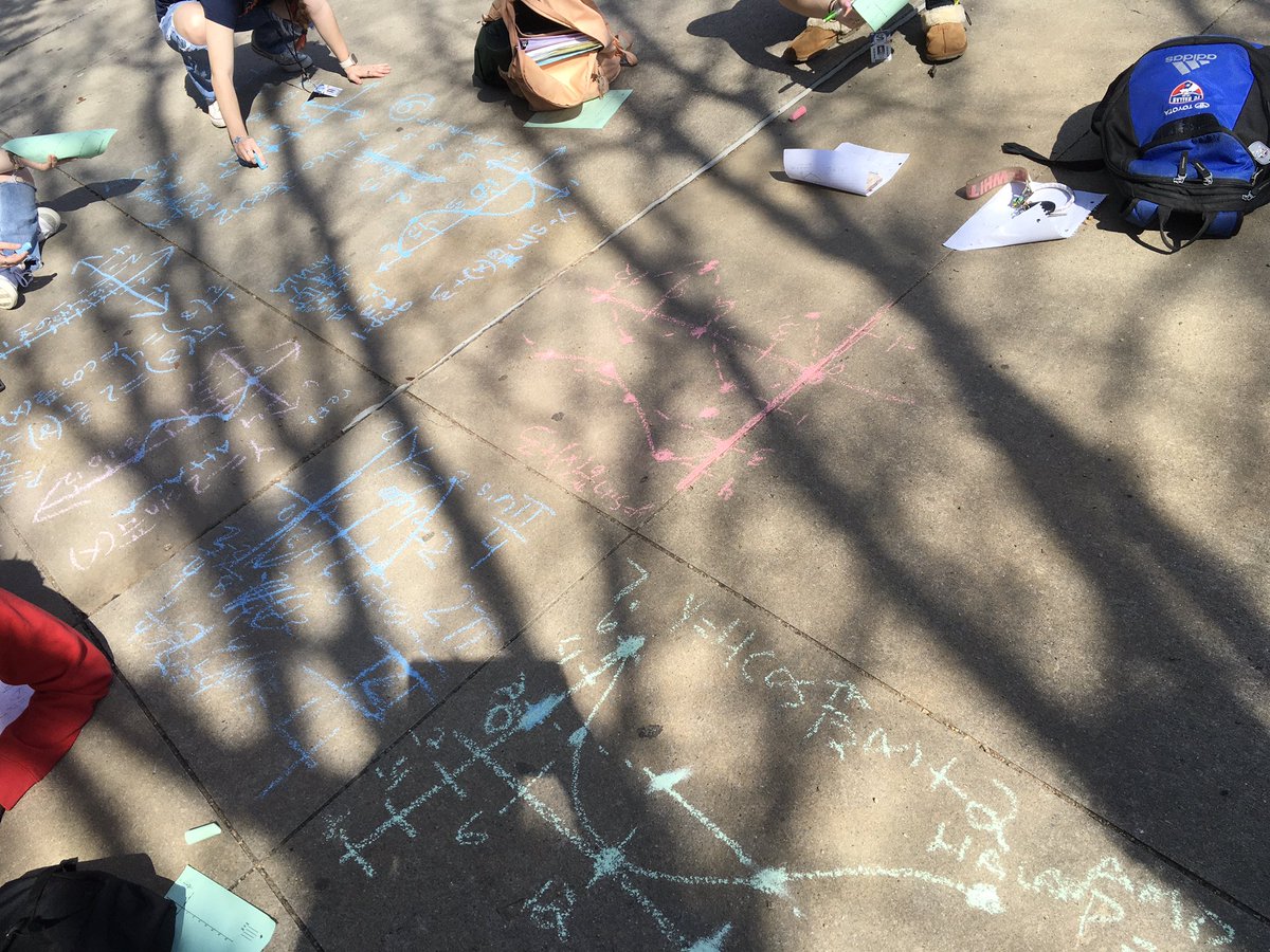 Sachse_Math's tweet photo. Favorite time of the year! 82 in February and outside we go to graph trig graph displacements! https://t.co/m6Hc5bPsQR