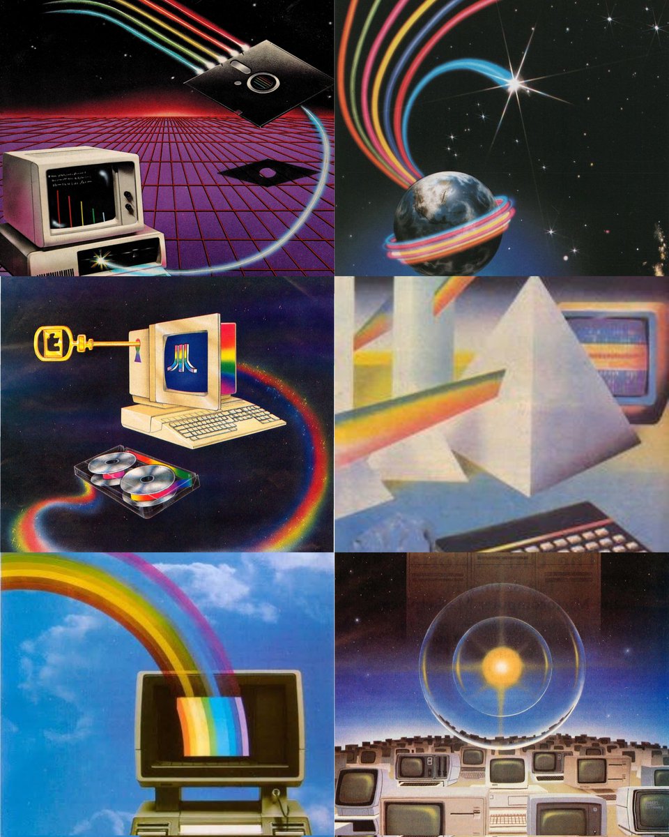 Chelseajayjay11's tweet photo. 〰️Computerized Dreams 〰️my attempt to recreate that 80s computer magazine illustration style. I want to go to there #80s #retro #80scomputer https://t.co/aItK1CNHt8